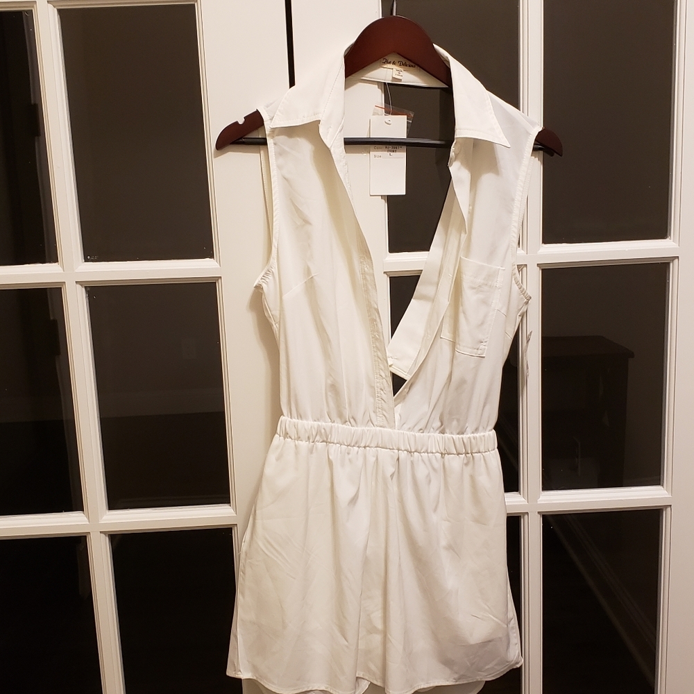 Women Backless Shorts Romper